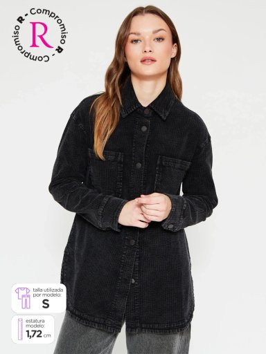 SOBRECAMISA MUJER BARBADOS ALGODÓN ACID WASH - 1