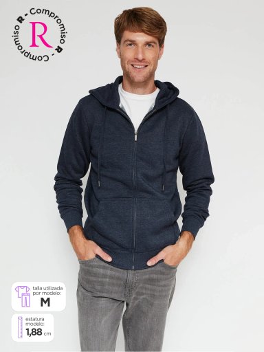 POLERÓN HOMBRE KENNETH STEVENS ALGODÓN FULL ZIPPER HOODIE - 1
