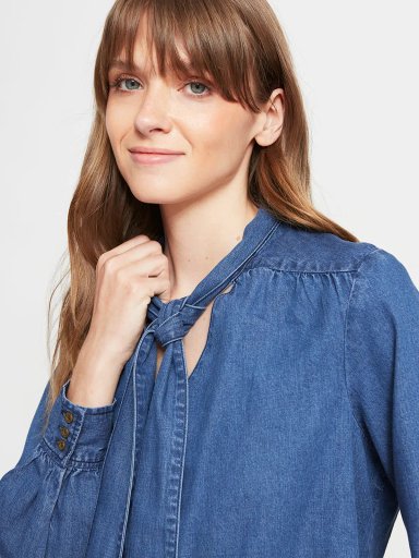 BLUSA MUJER REGATTA ALGODÓN MANGA LARGA DENIM LAZO - 3