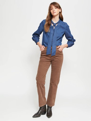 BLUSA MUJER REGATTA ALGODÓN MANGA LARGA DENIM LAZO - 4