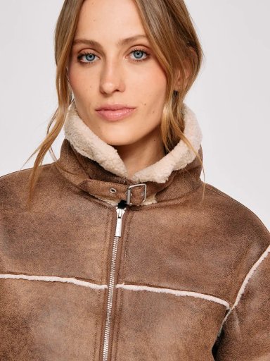 CHAQUETA MUJER AZIZ MANGA LARGA AVIADORA - 3