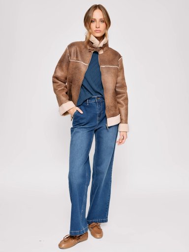 CHAQUETA MUJER AZIZ MANGA LARGA AVIADORA - 4