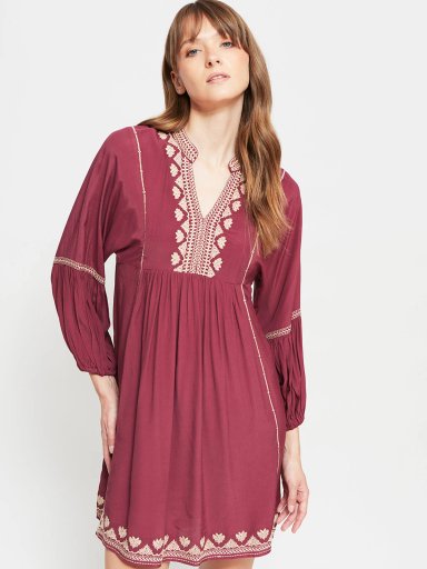 VESTIDO MUJER TATIENNE CORTO BORDADO - 2