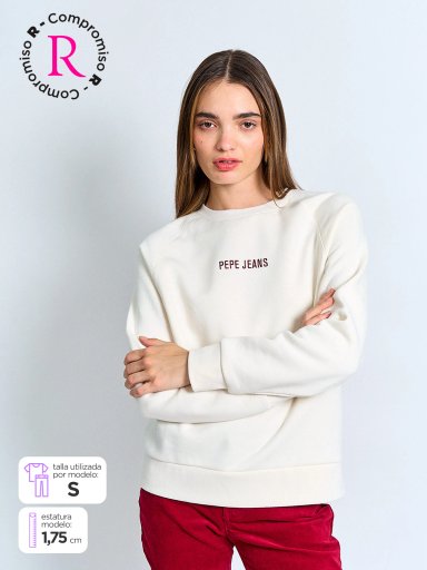 POLERÓN  MUJER PEPE JEANS ALGODÓN LOGO - 1