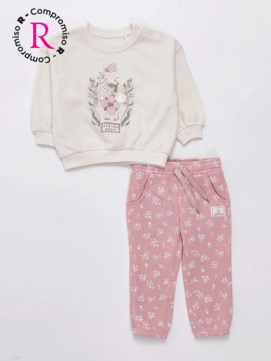 CONJUNTO NIÑA BABY HARVEST POLERÓN Y PANTALÓN DE BUZO - 1