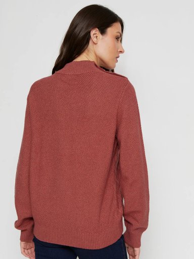 SWEATER MUJER CACHAREL MANGA LARGA BOTONES - 2