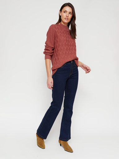 SWEATER MUJER CACHAREL MANGA LARGA BOTONES - 4