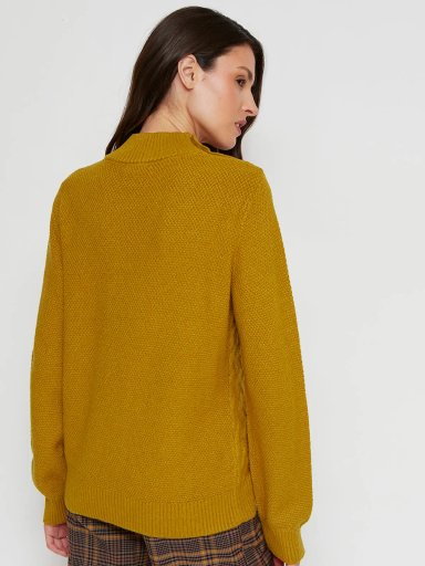 SWEATER MUJER CACHAREL MANGA LARGA BOTONES - 2