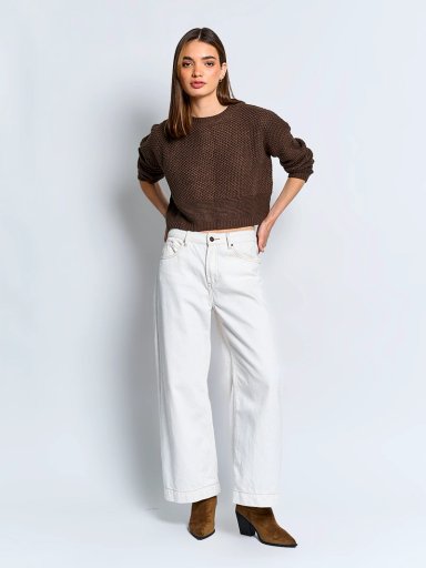 SWEATER MUJER INDEX MANGA LARGA LAZO - 4