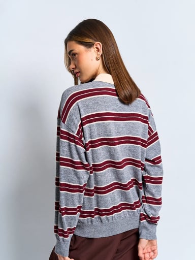 SWEATER MUJER INDEX MANGA LARGA TEJIDO - 2