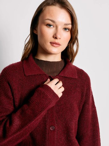 CARDIGAN MUJER INDEX CUELLO POLO BOTONES - 3