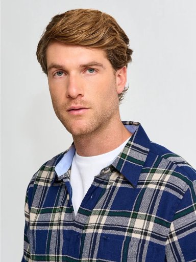 CAMISA HOMBRE KENNETH STEVENS ALGODÓN MANGA LARGA FRANELA - 3
