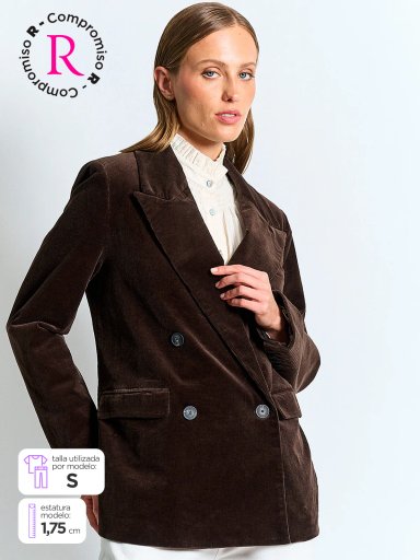 BLAZER MUJER MARQUIS ALGODÓN COTELÉ - 1