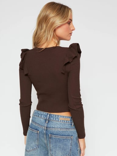 POLERA MUJER INDEX ALGODÓN MANGA LARGA BÁSICA VUELOS - 2