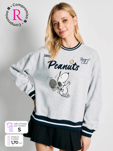 POLERÓN MUJER INDEX ALGODÓN MANGA LARGA SNOOPY - 1