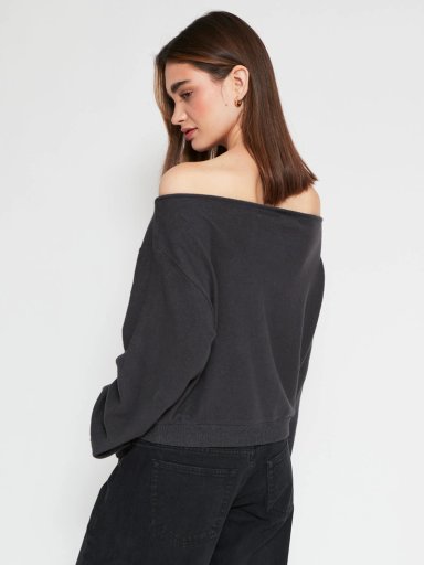 SWEATER MUJER INDEX ALGODÓN MANGA LARGA ASIMÉTRICO TACHAS - 2