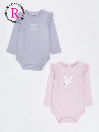 PACK X2 BODY NIÑA BABY HARVEST BUNNY - 1