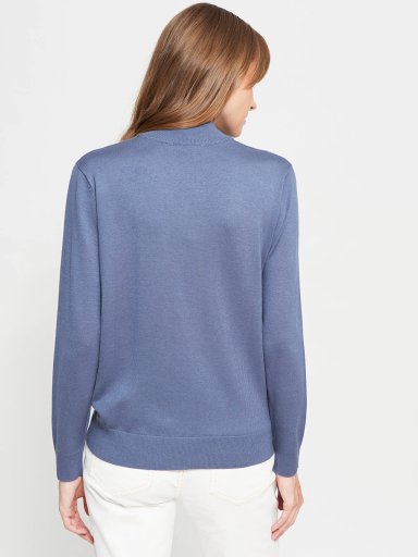 SWEATER MUJER AZIZ CUELLO MOCK BÁSICO - 2