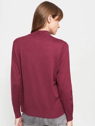 SWEATER MUJER AZIZ CUELLO MOCK BÁSICO - 2