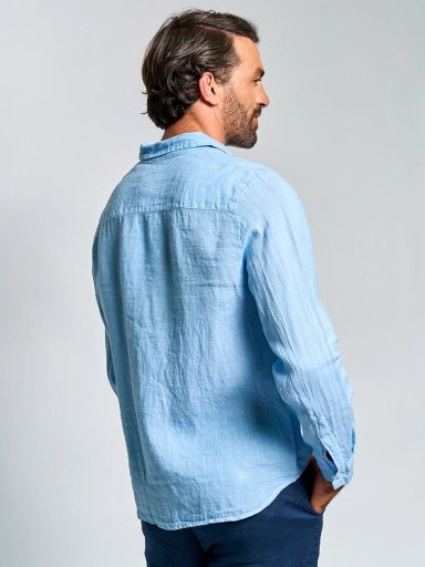CAMISA HOMBRE SPAVALDI LINO CUELLO CAMISERO MANGA LARGA - 2
