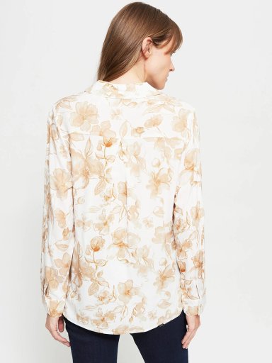 BLUSA MUJER AZIZ MANGA LARGA PRINT VUELOS - 2