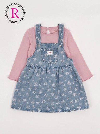 CONJUNTO NIÑA BABY HARVEST JARDINERA Y POLERA - 1