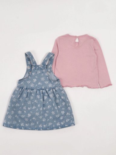 CONJUNTO NIÑA BABY HARVEST JARDINERA Y POLERA - 4