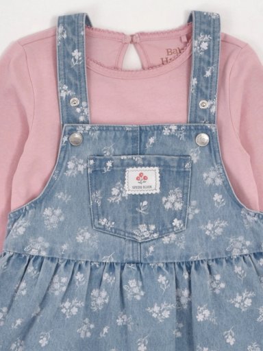 CONJUNTO NIÑA BABY HARVEST JARDINERA Y POLERA - 5