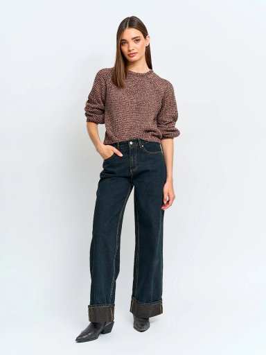 SWEATER MUJER INDEX MANGA LARGA CHENILLE - 4