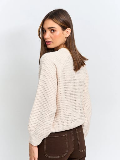 SWEATER MUJER INDEX MANGA LARGA CHENILLE - 2