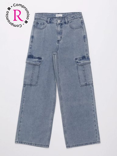 JEANS WIDE FIT NIÑA INDEX TEEN CARGO - 1