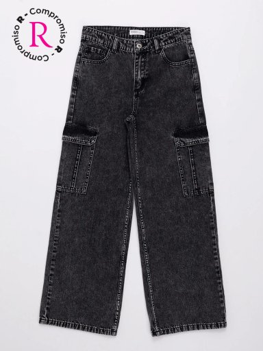 JEANS WIDE FIT NIÑA INDEX TEEN CARGO - 1