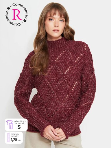 SWEATER MUJER TATIENNE ROMBOS - 1