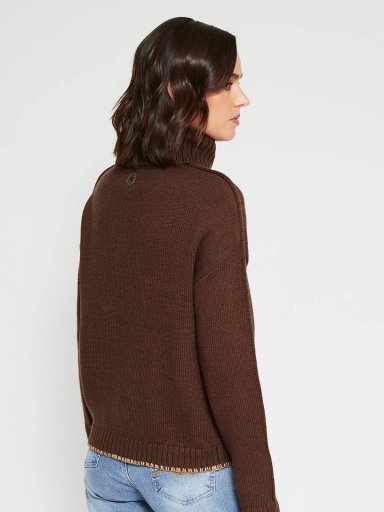 SWEATER MUJER TATIENNE LANA MERINO CUELLO BEATLE - 2