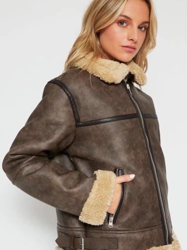 CHAQUETA MUJER INDEX CORTA AVIADORA - 3