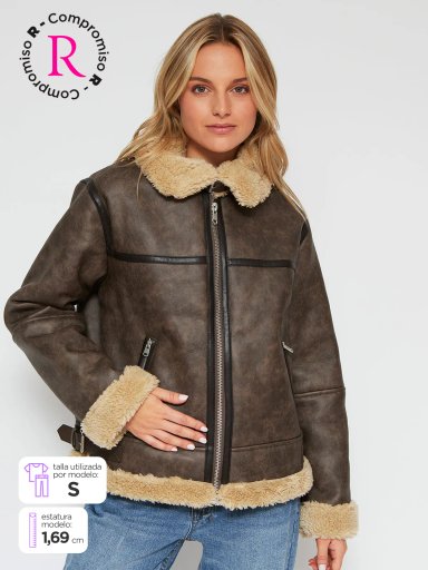 CHAQUETA MUJER INDEX CORTA AVIADORA - 1