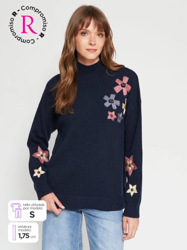 SWEATER MUJER AZIZ CUELLO TORTUGA - 1