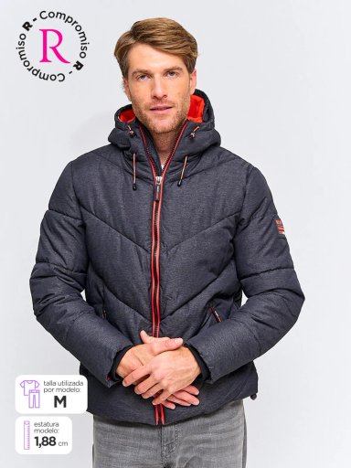 PARKA HOMBRE ROBERT LEWIS PUFFA GORRO - 1