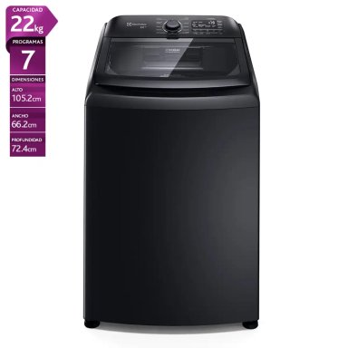 LAVADORA CARGA SUPERIOR ELECTROLUX LS22Y 22KG NEGRO - 1