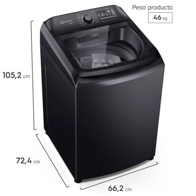 LAVADORA CARGA SUPERIOR ELECTROLUX LS22Y 22KG NEGRO - 3