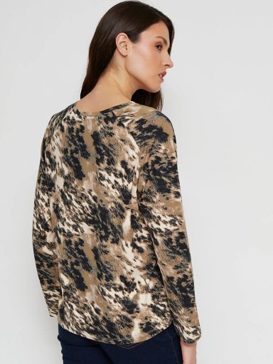 POLERA MUJER AZIZ MANGA LARGA ESTAMPADA - 2