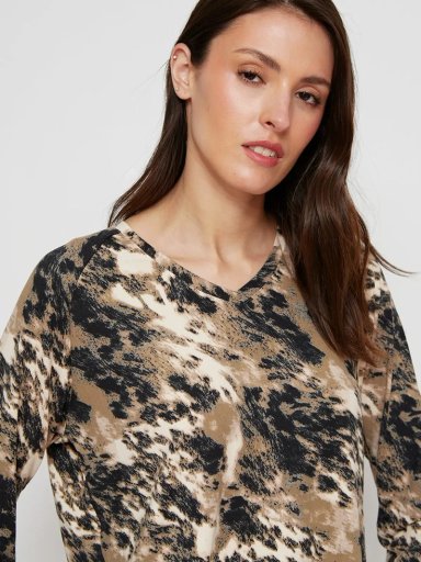 POLERA MUJER AZIZ MANGA LARGA ESTAMPADA - 3
