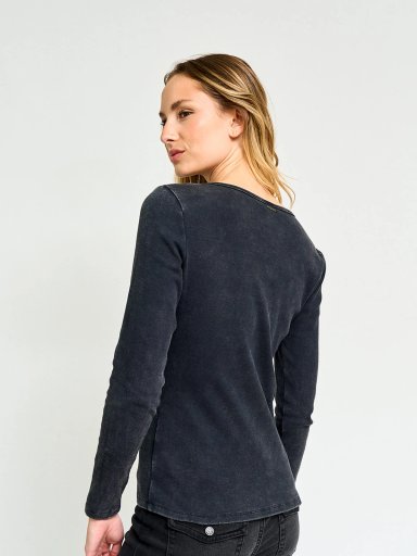 POLERA MUJER BARBADOS ALGODÓN LAVADA - 2