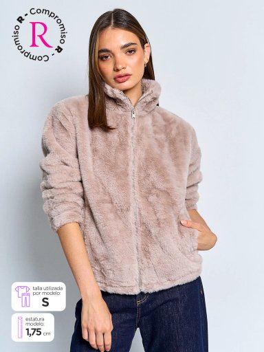 POLERÓN MUJER INDEX MANGA LARGA BÁSICO PELUDO - 1