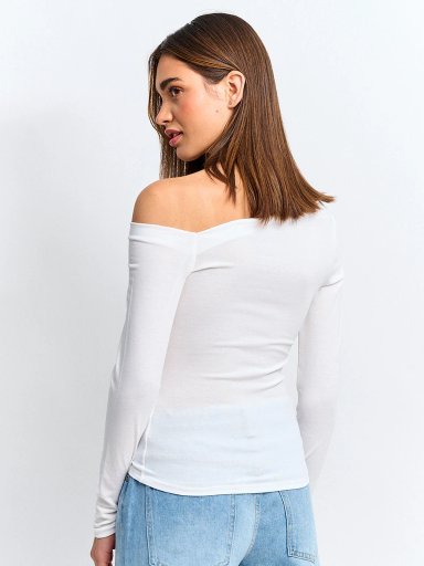 POLERA MUJER INDEX ALGODÓN MANGA LARGA ASIMÉTRICO - 2