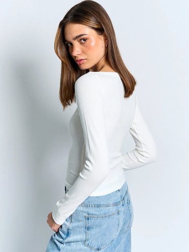 POLERA MUJER INDEX ALGODÓN MANGA LARGA BÁSICA - 2