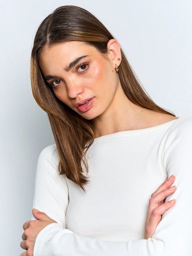 POLERA MUJER INDEX ALGODÓN MANGA LARGA BÁSICA - 3