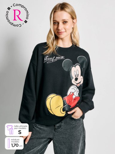 POLERÓN MUJER INDEX ALGODÓN MANGA LARGA MICKEY - 1