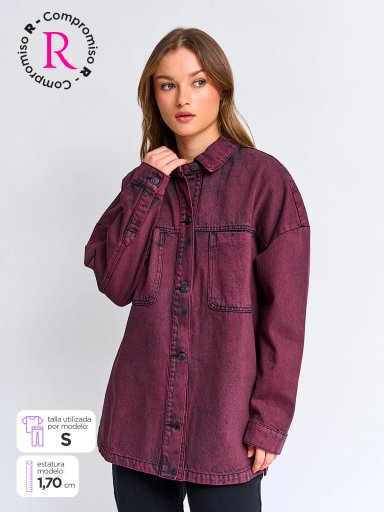 SOBRECAMISA MUJER BARBADOS ALGODÓN DENIM - 1
