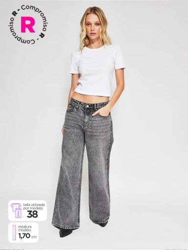 JEANS MUJER BARBADOS ALGODÓN BRILLOS - 1